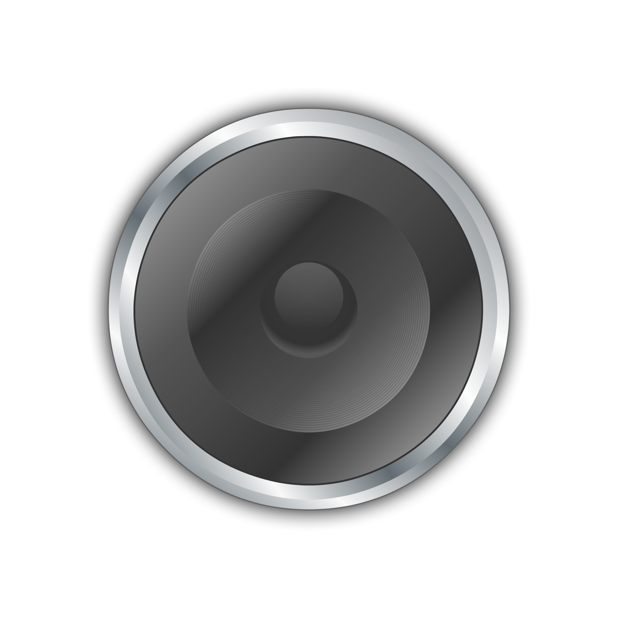 3D audio speaker stock image png vector icon