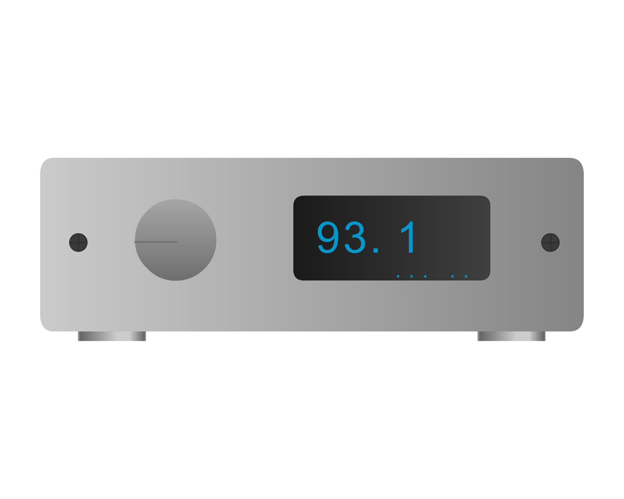 Channel stereo FM radio amplifier vector illustration stock png image