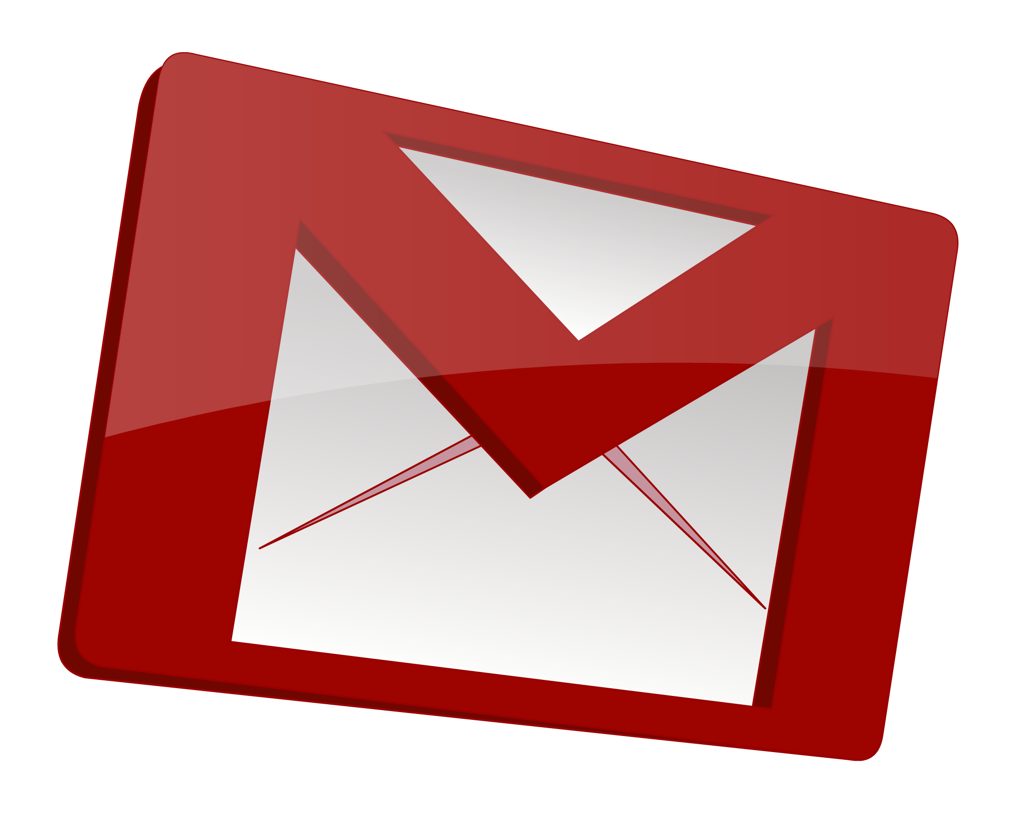 Gmail red and white message icon