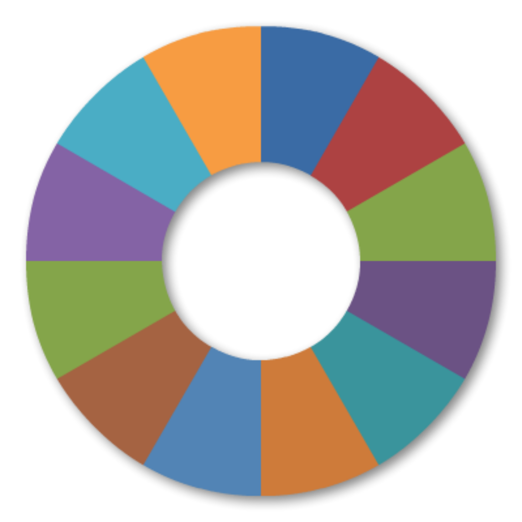 Multi color infographic circle diagram or logo
