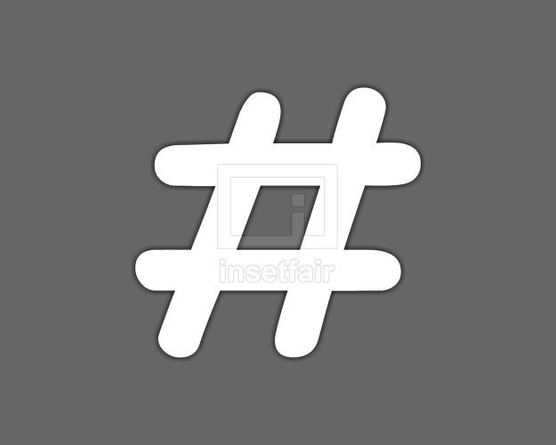 Logo hashtag symbol flat vector png file