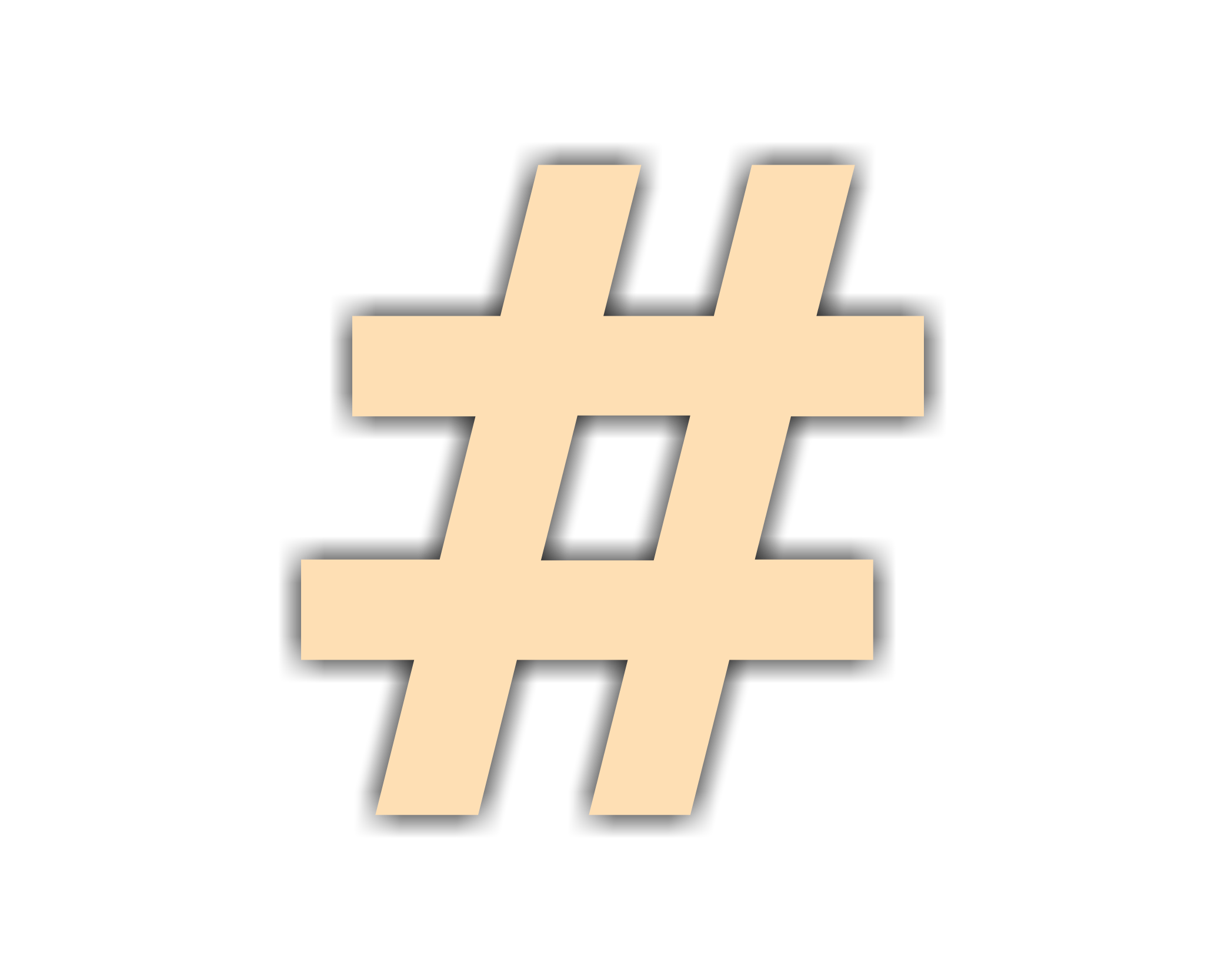 Logo hashtag symbol flat vector png image