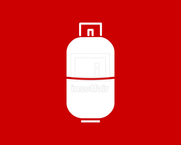 LPG cylinder flat gas icon png image