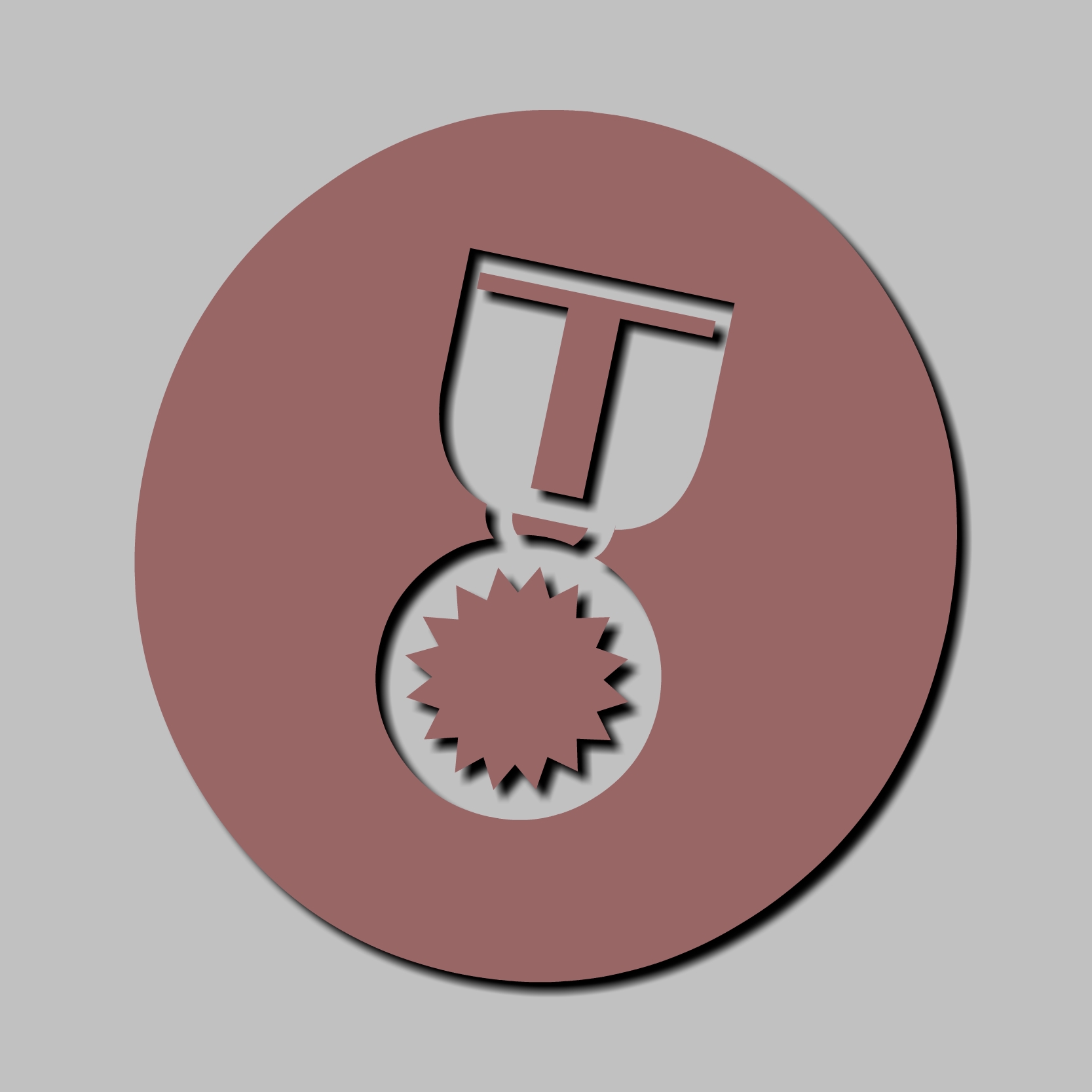 Military army medal round logo or icon