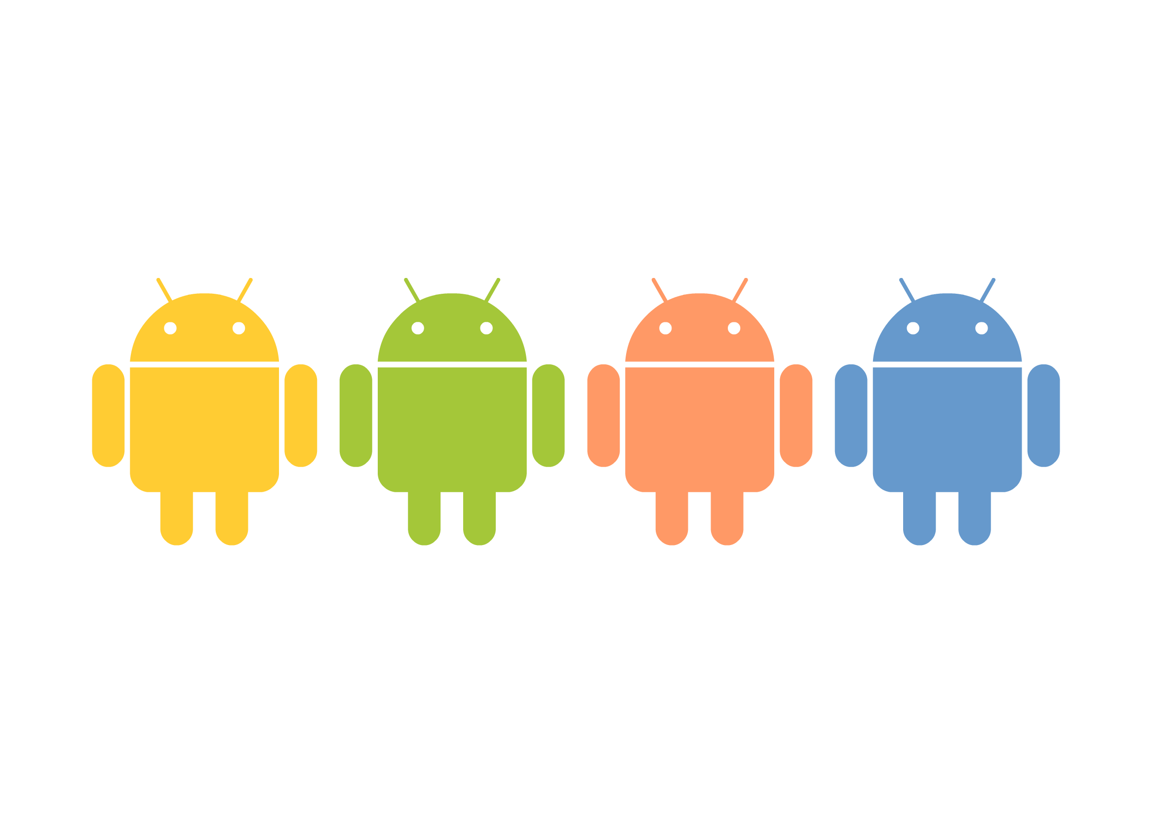 Multicolor Android logo vector png images stock download