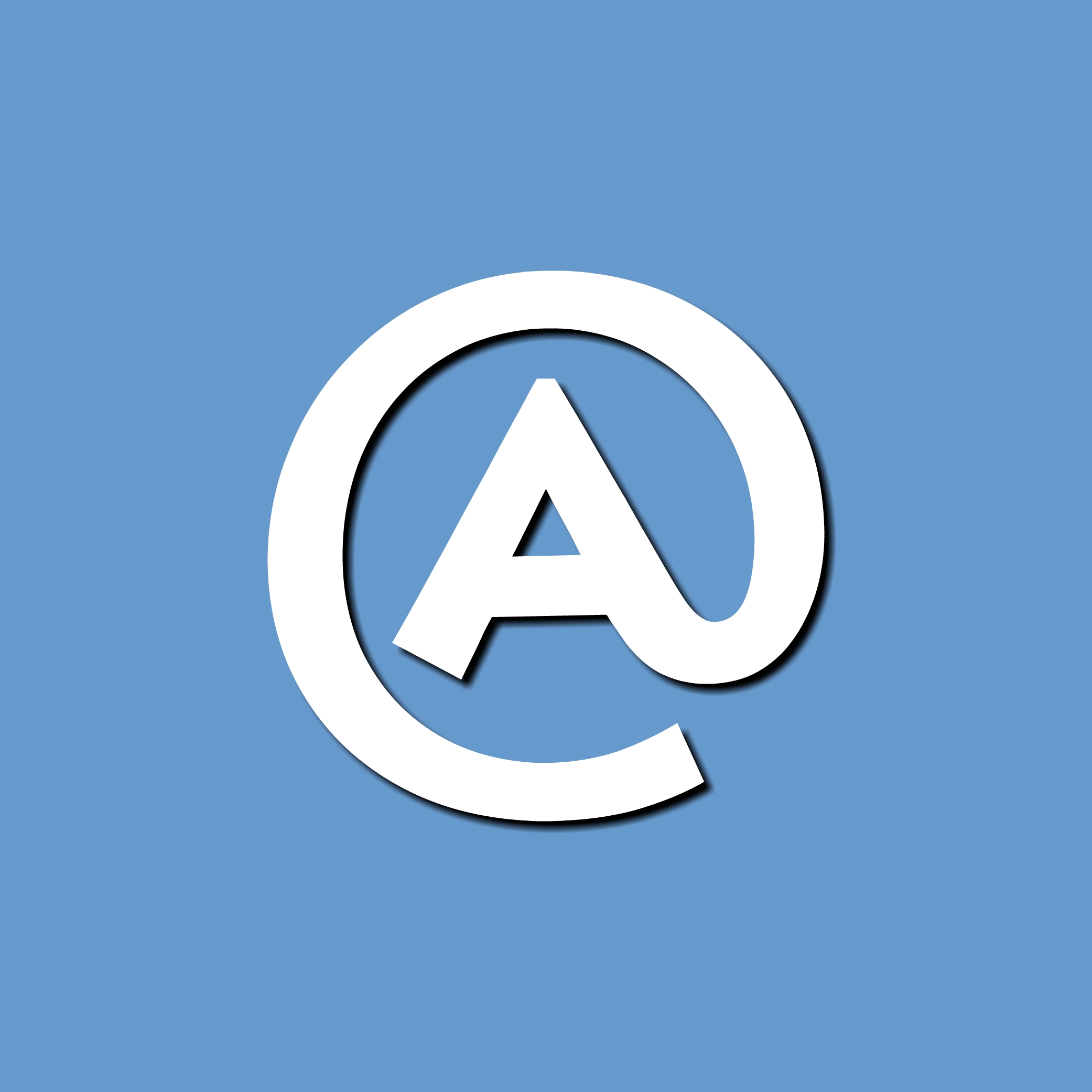 Modern @ symbols with capital A flat vector stock