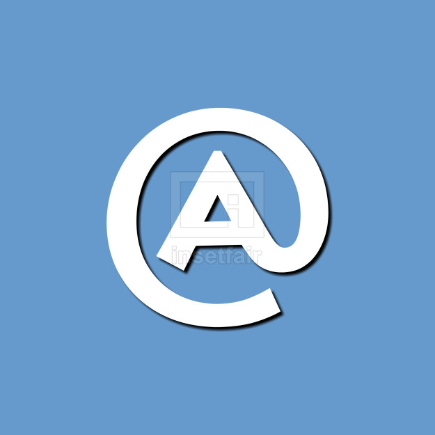 Modern @ symbols with capital A flat vector stock