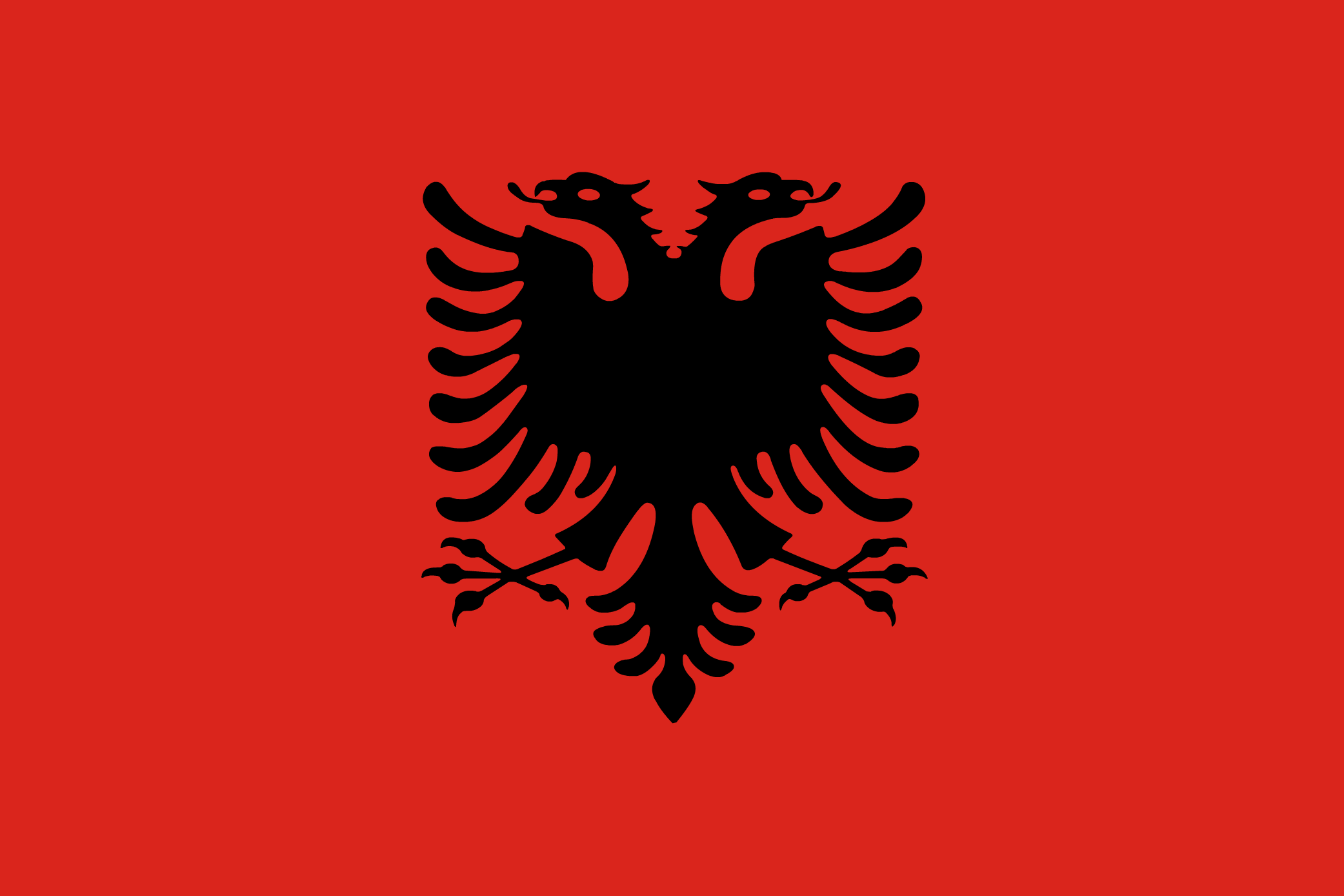 Albania Flag vector drawing