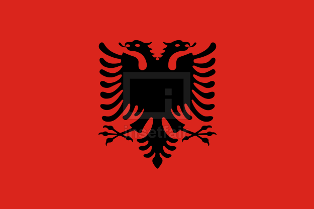 Albania Flag vector drawing