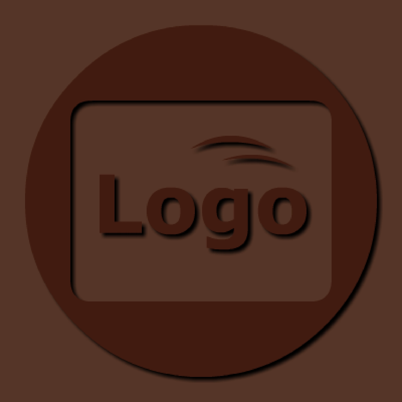 Sample logo with drop shadow effect