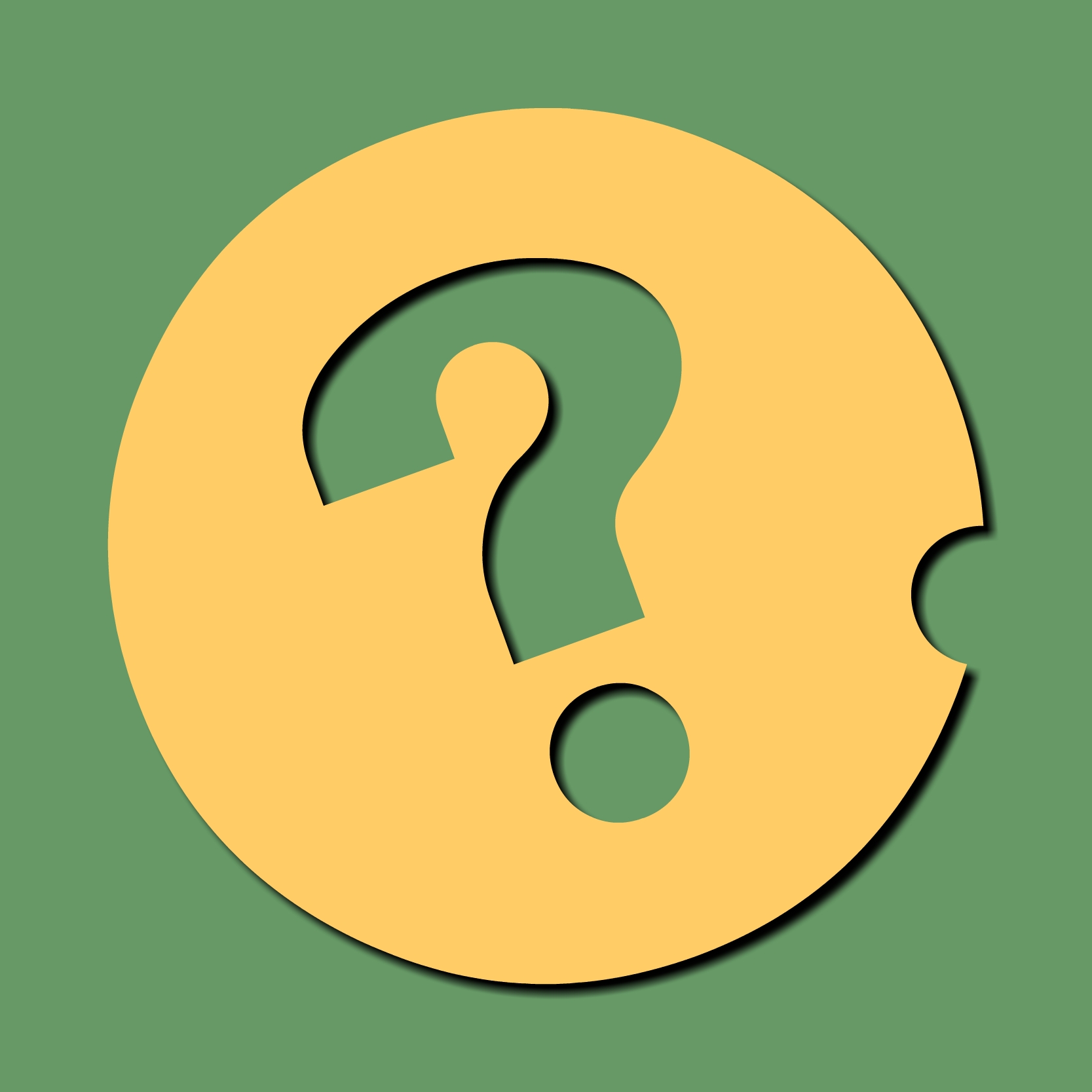 Question mark special character logo for FAQ