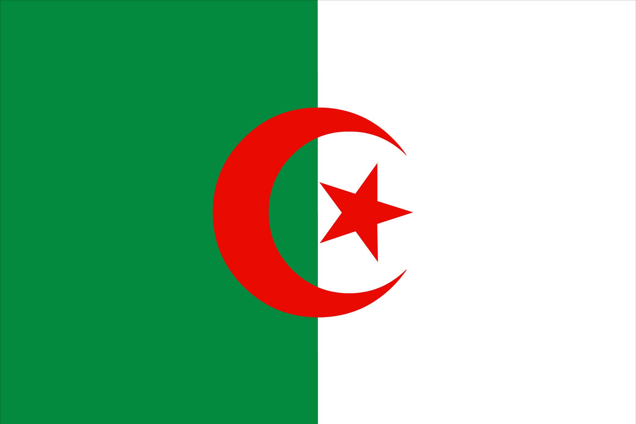 Algerian Flag vector drawing