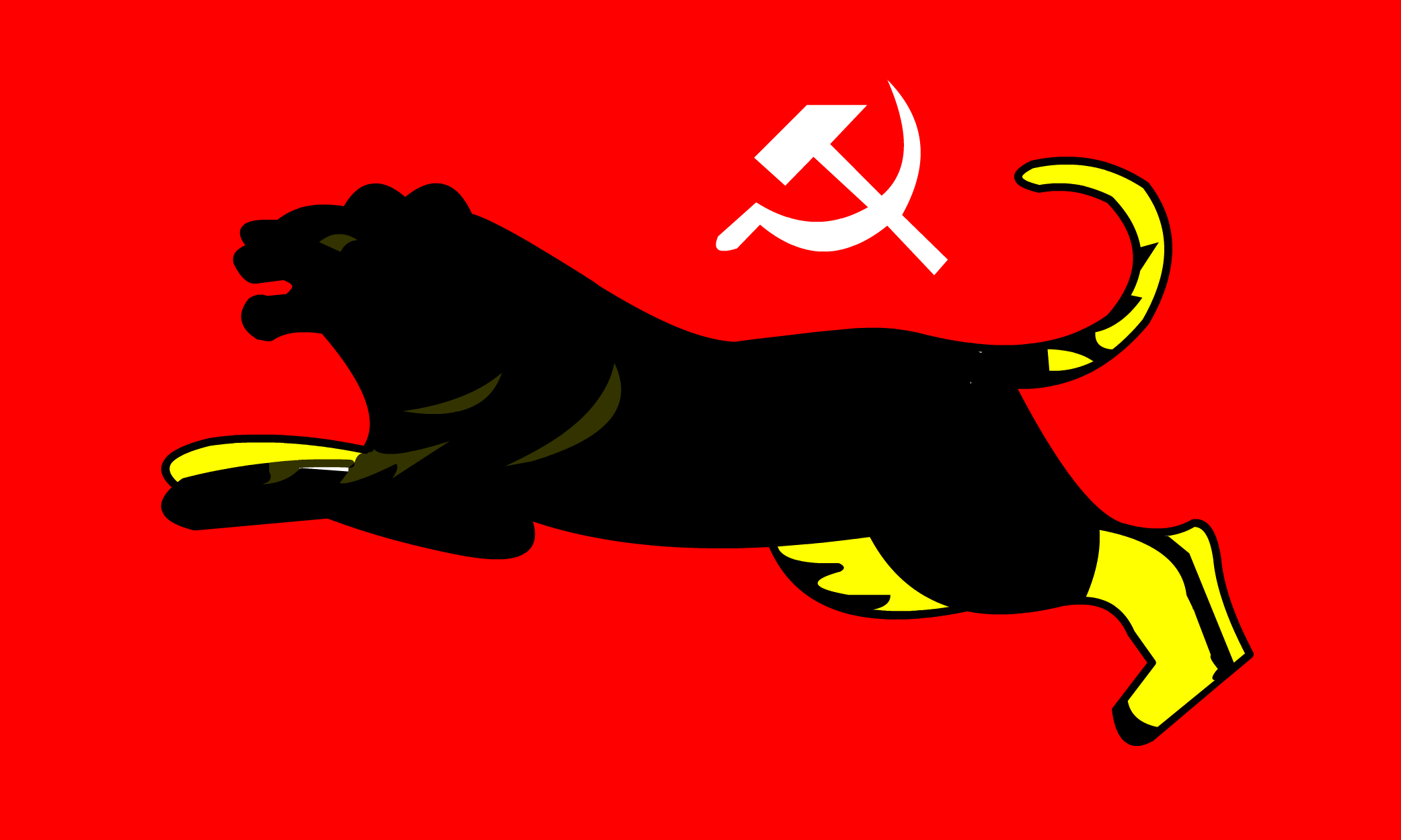 All India Forward Bloc Flag Vector Drawing