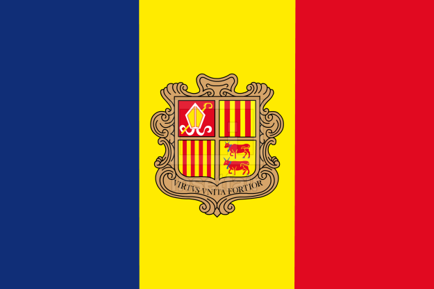 Andorra Flag vector drawing