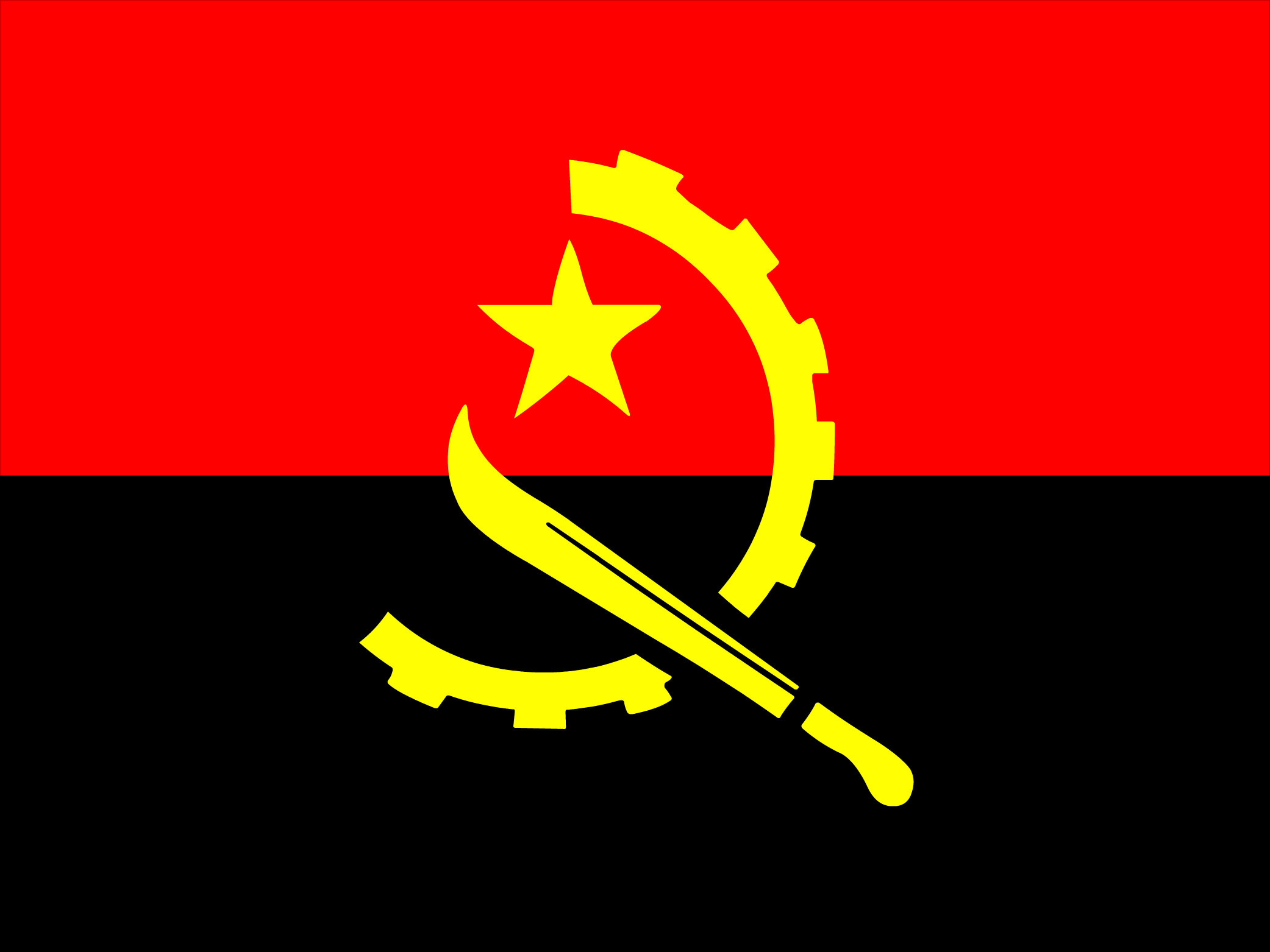 Angola Flag stock image