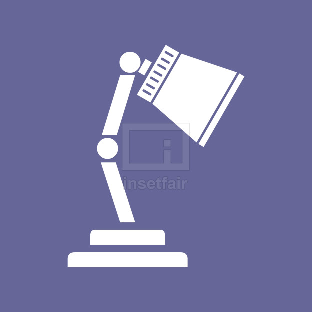 Adjustable night lamp or reading lamp flat icon