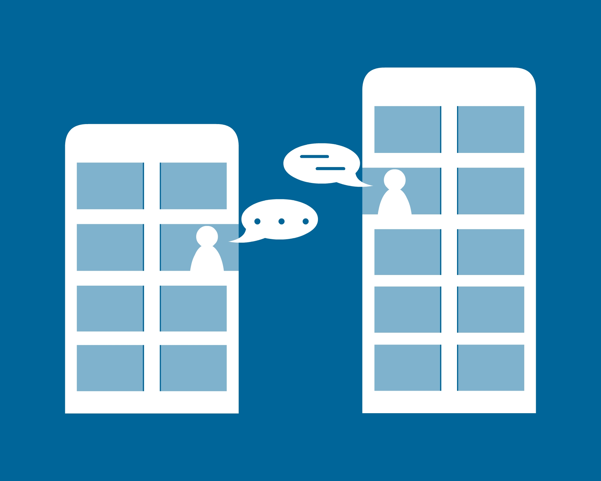 Apartment community and real estate flat icon