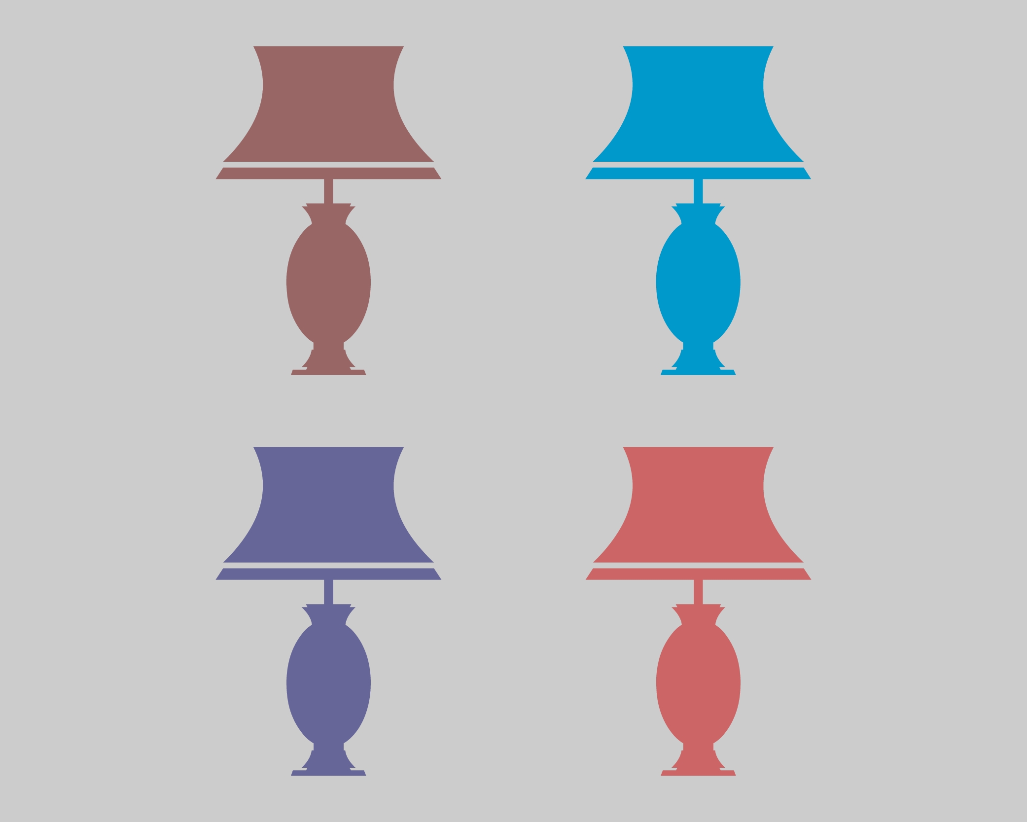 Good Night table lamps flat icon multicolor
