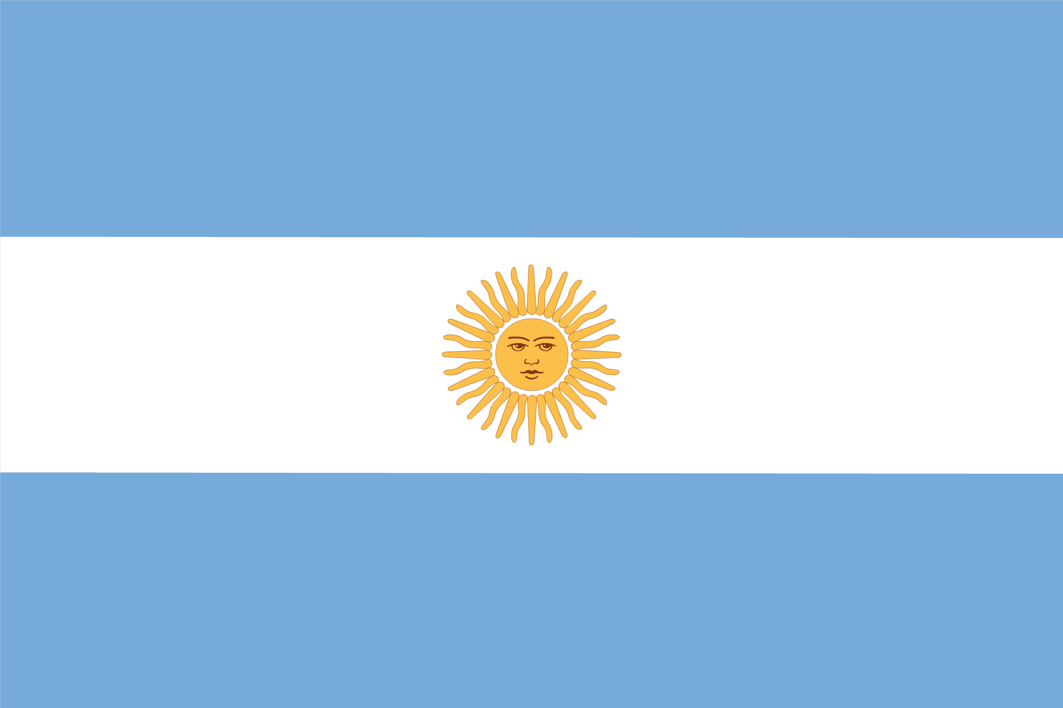 Argentina Flag vector drawing