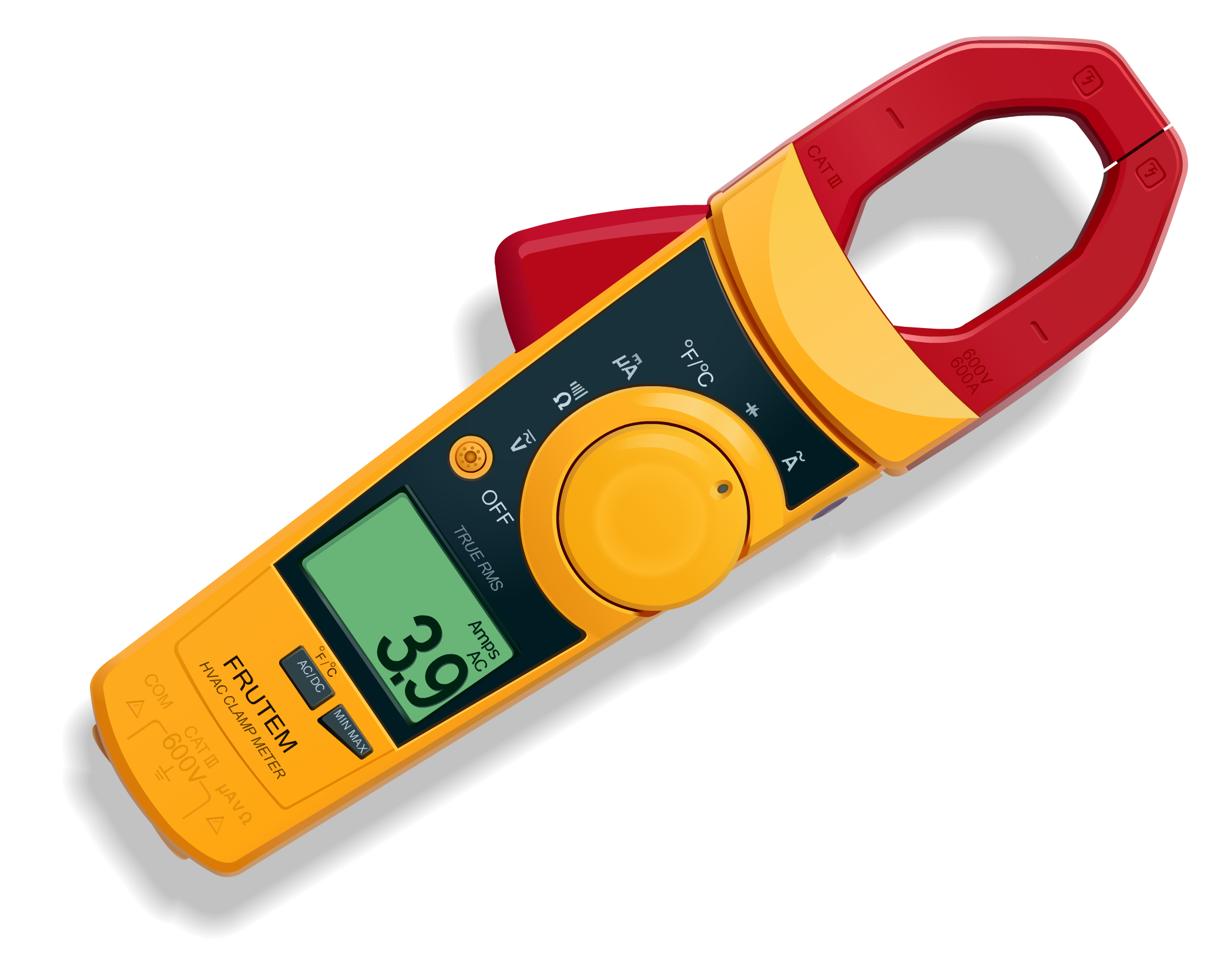 Digital Clamp Meter vector image in png format