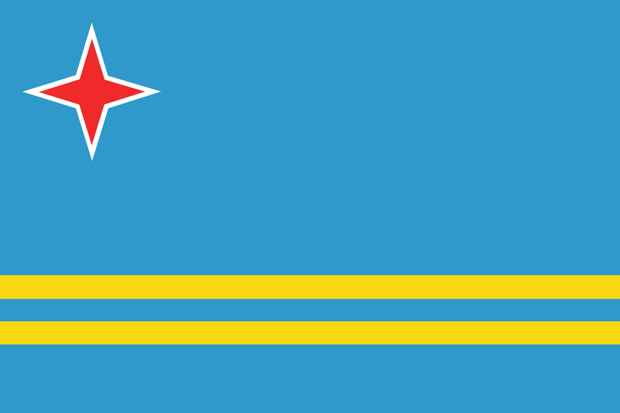 Aruba Flag vector drawing