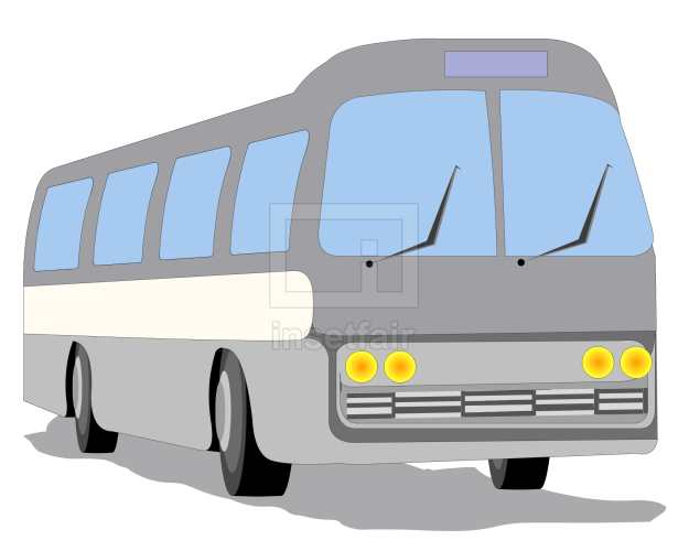Bus transport cartoon clipart PNG image