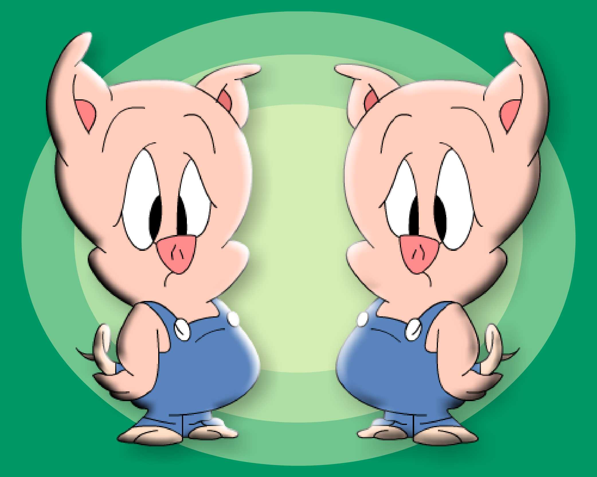 Porky pig 2D cartoon character wallpaper
