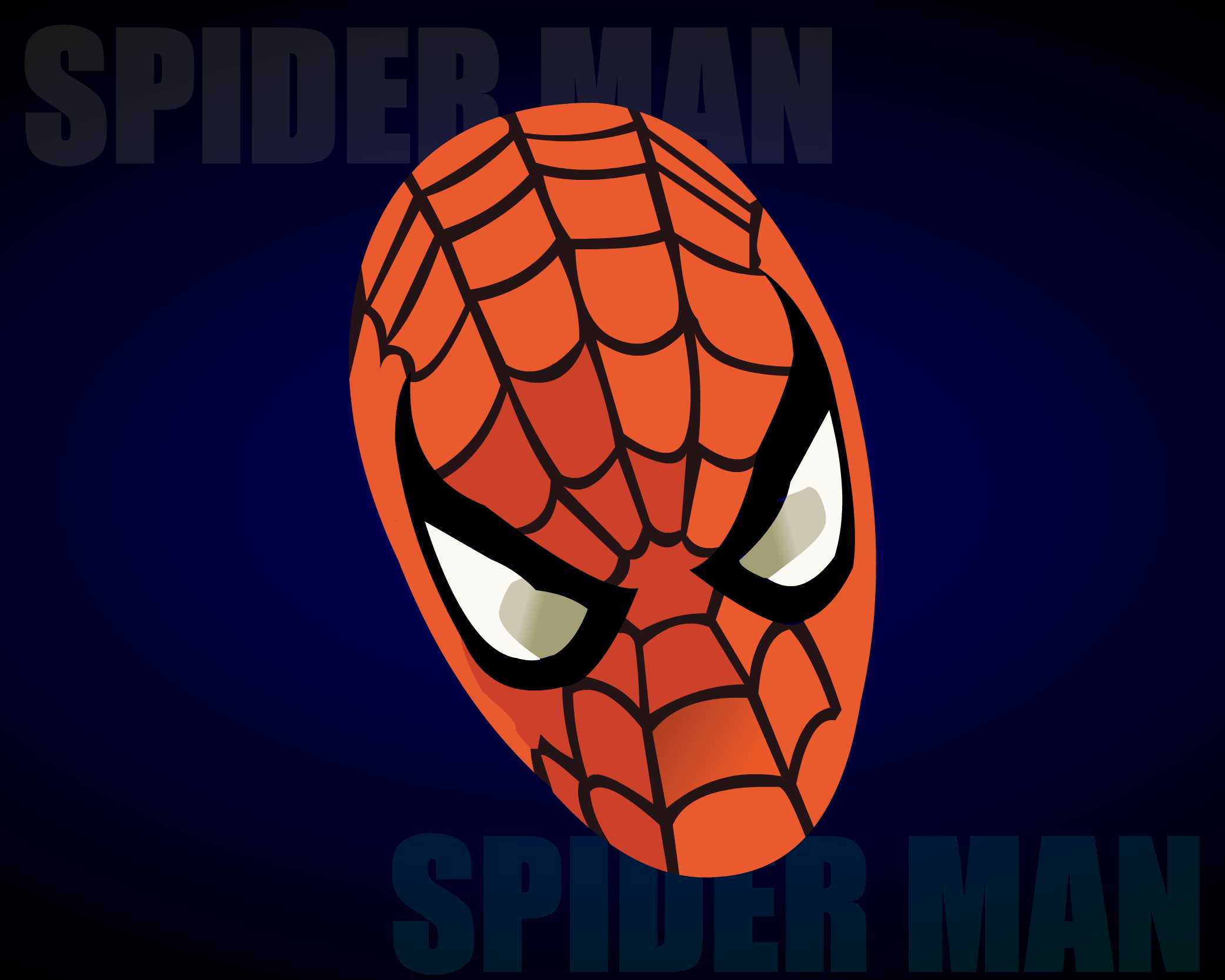 Spiderman face mask 2D clipart cartoon