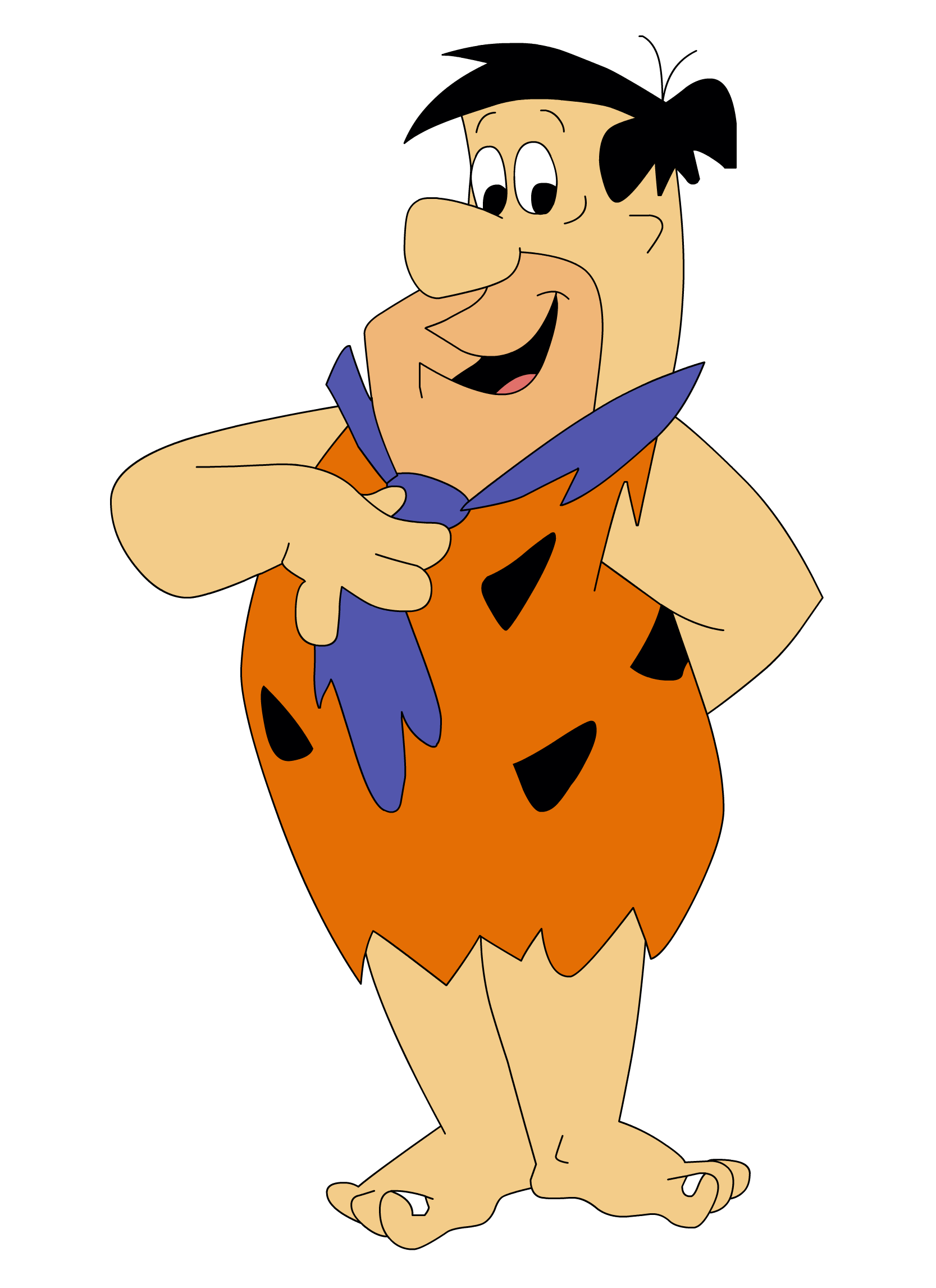 Fred Flintsone a modern stone age man 2D animation