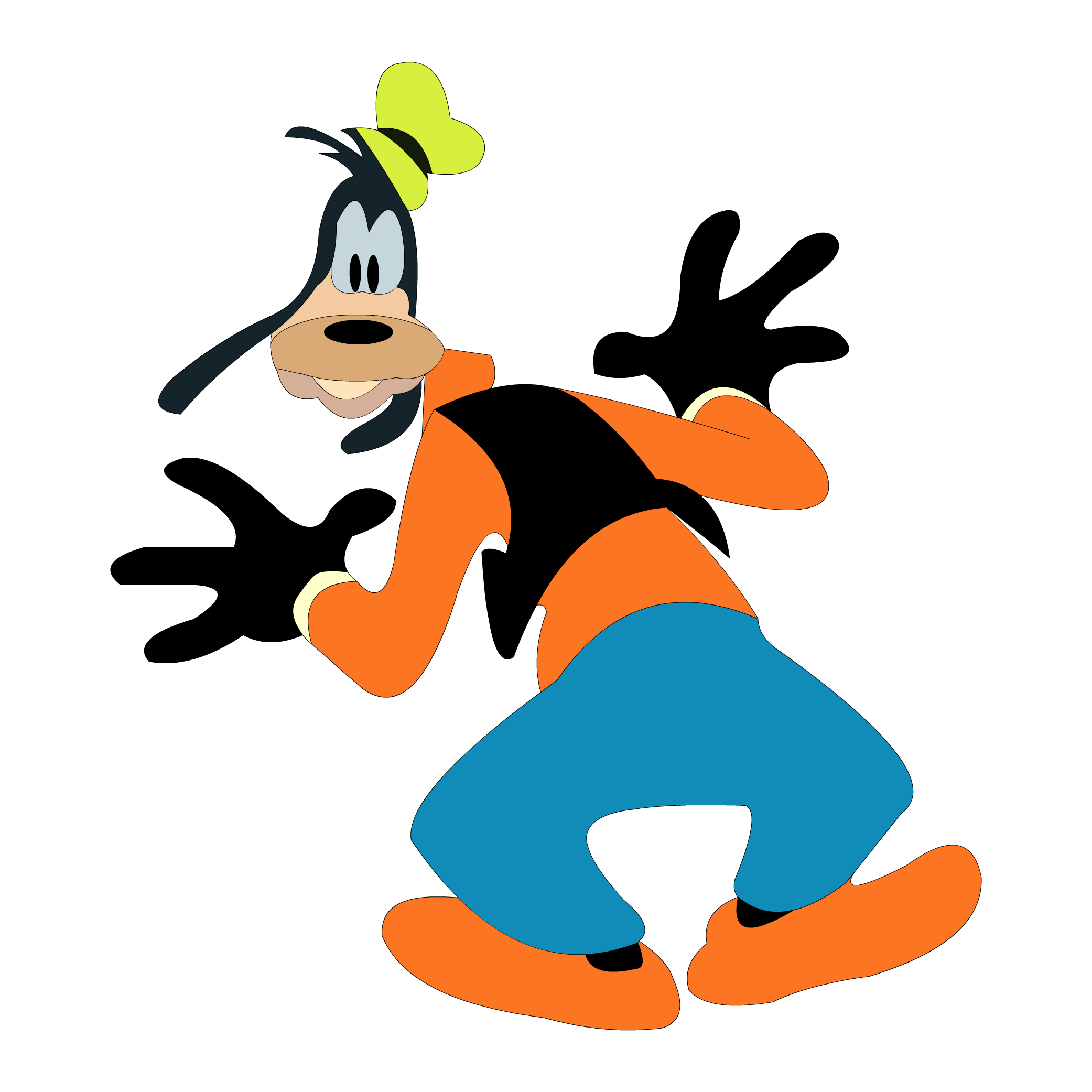 Goofy a funny dog 2D cartoon by Walt Disney